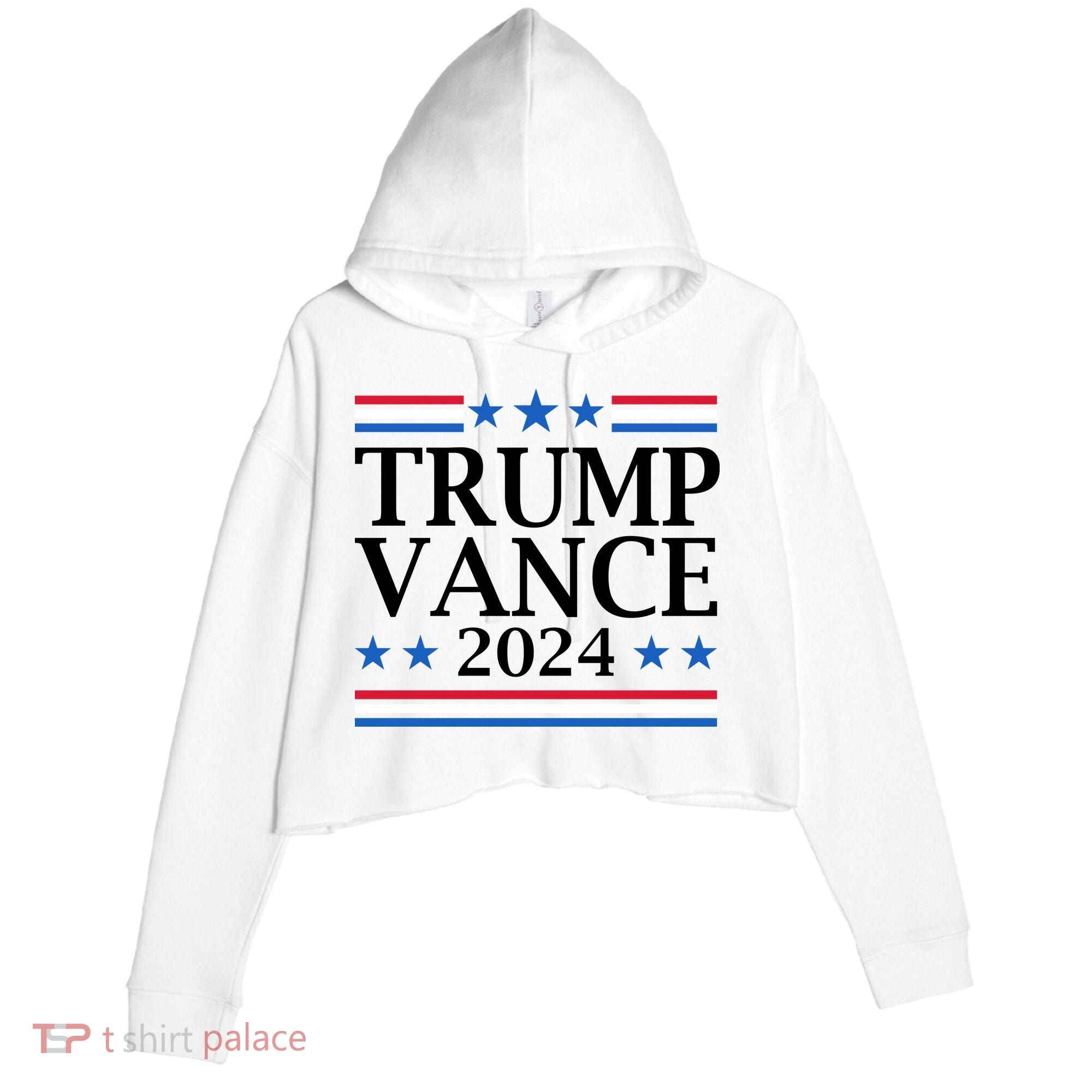 Trump Vance 2024 Crop Fleece Hoodie
