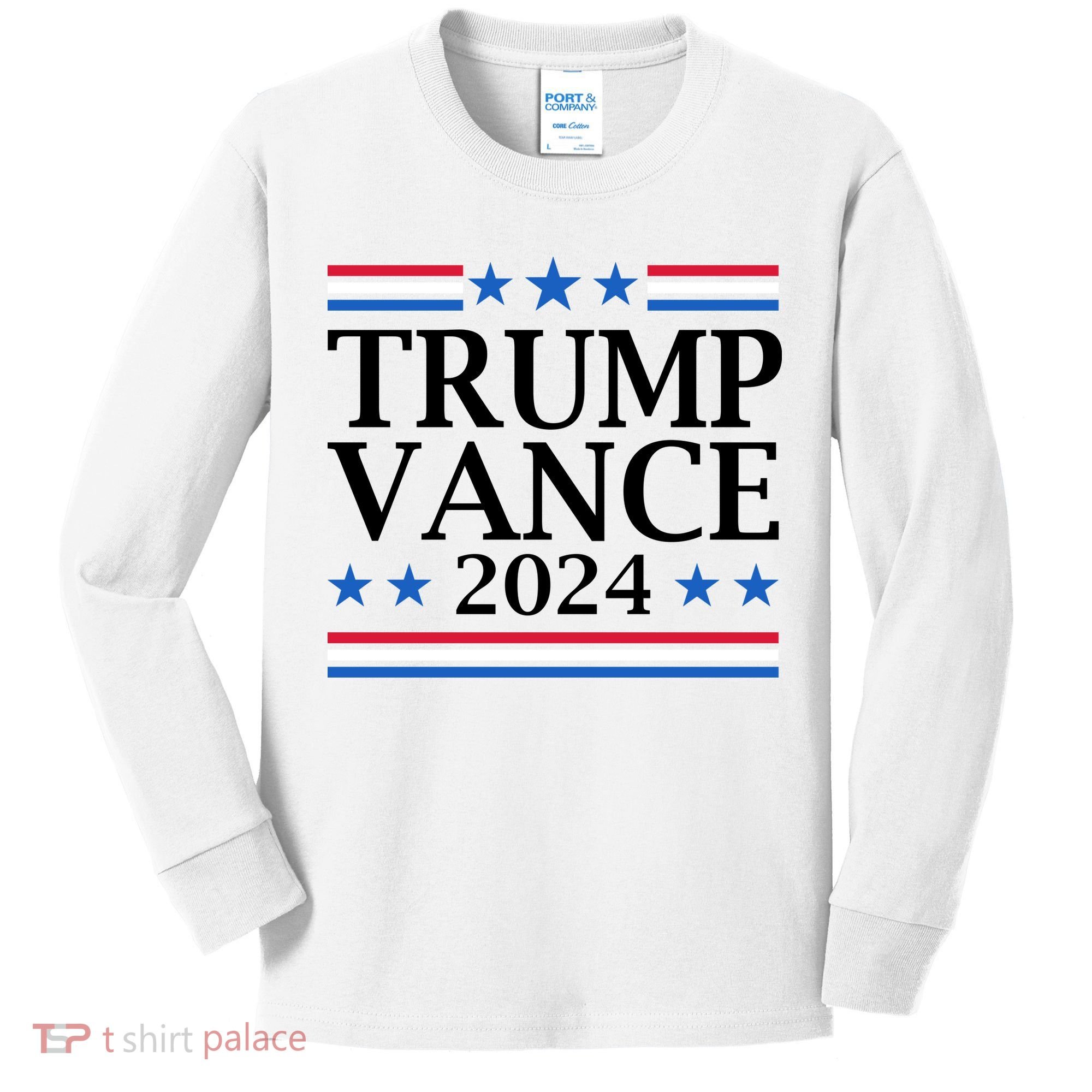 Trump Vance 2024 Kids Long Sleeve Shirt
