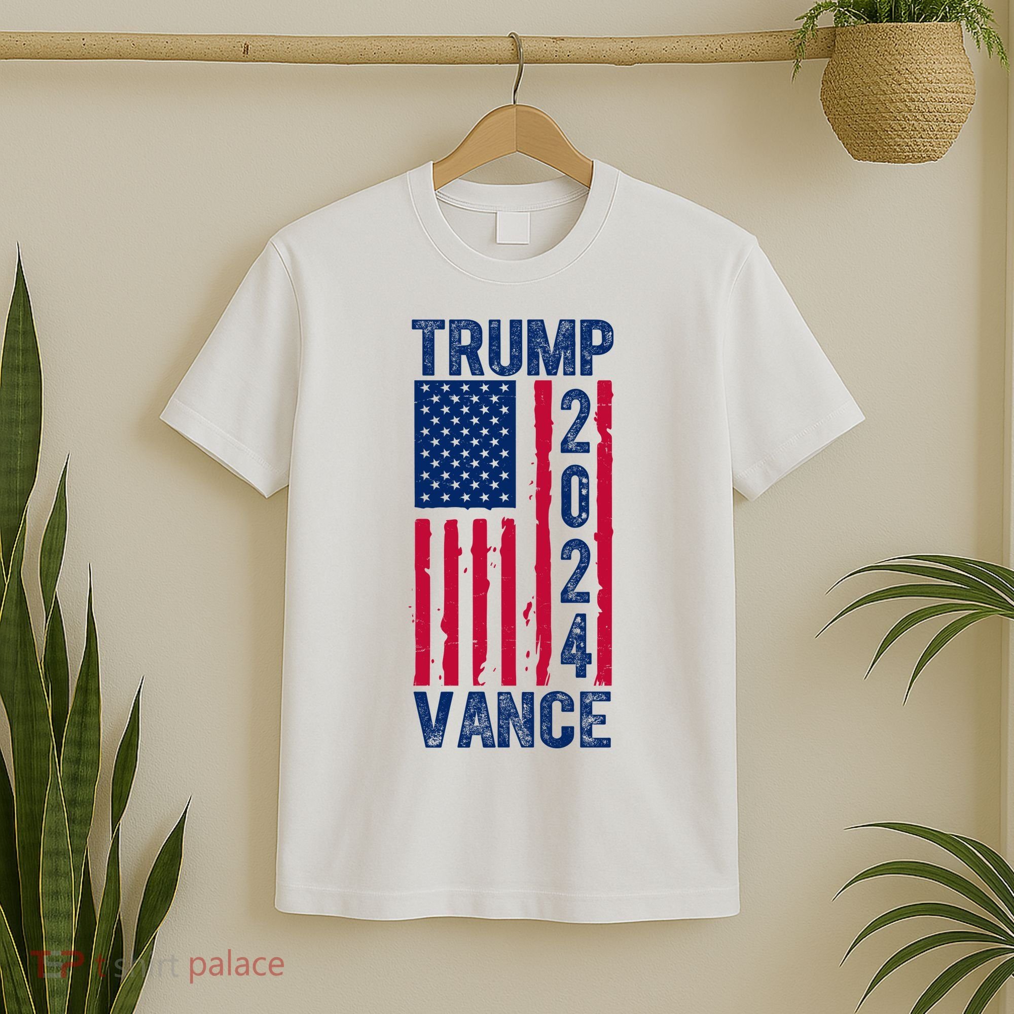 Trump Vance 2024 Election American Flag T-Shirt