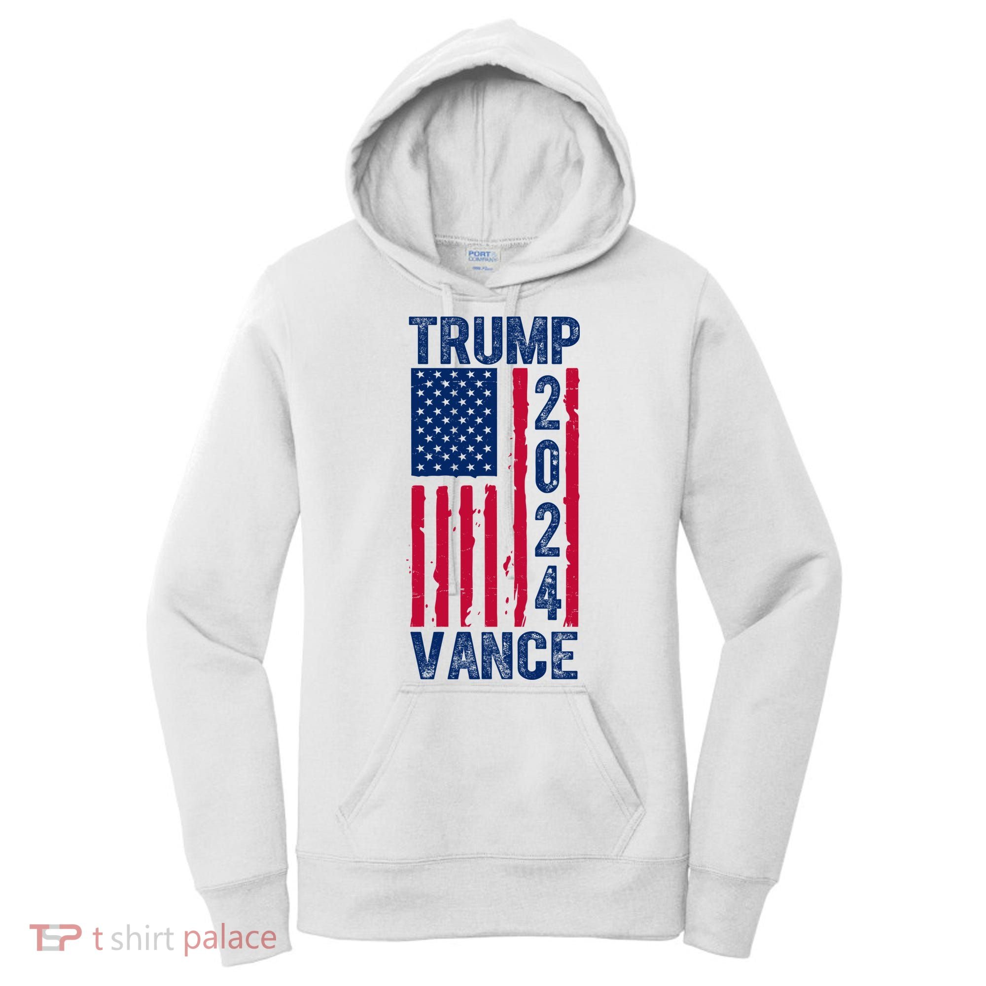 Trump Vance 2024 Election American Flag Women's Hoodie