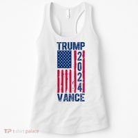 Trump Vance 2024 Election American Flag Women's Tank Top thumb 0