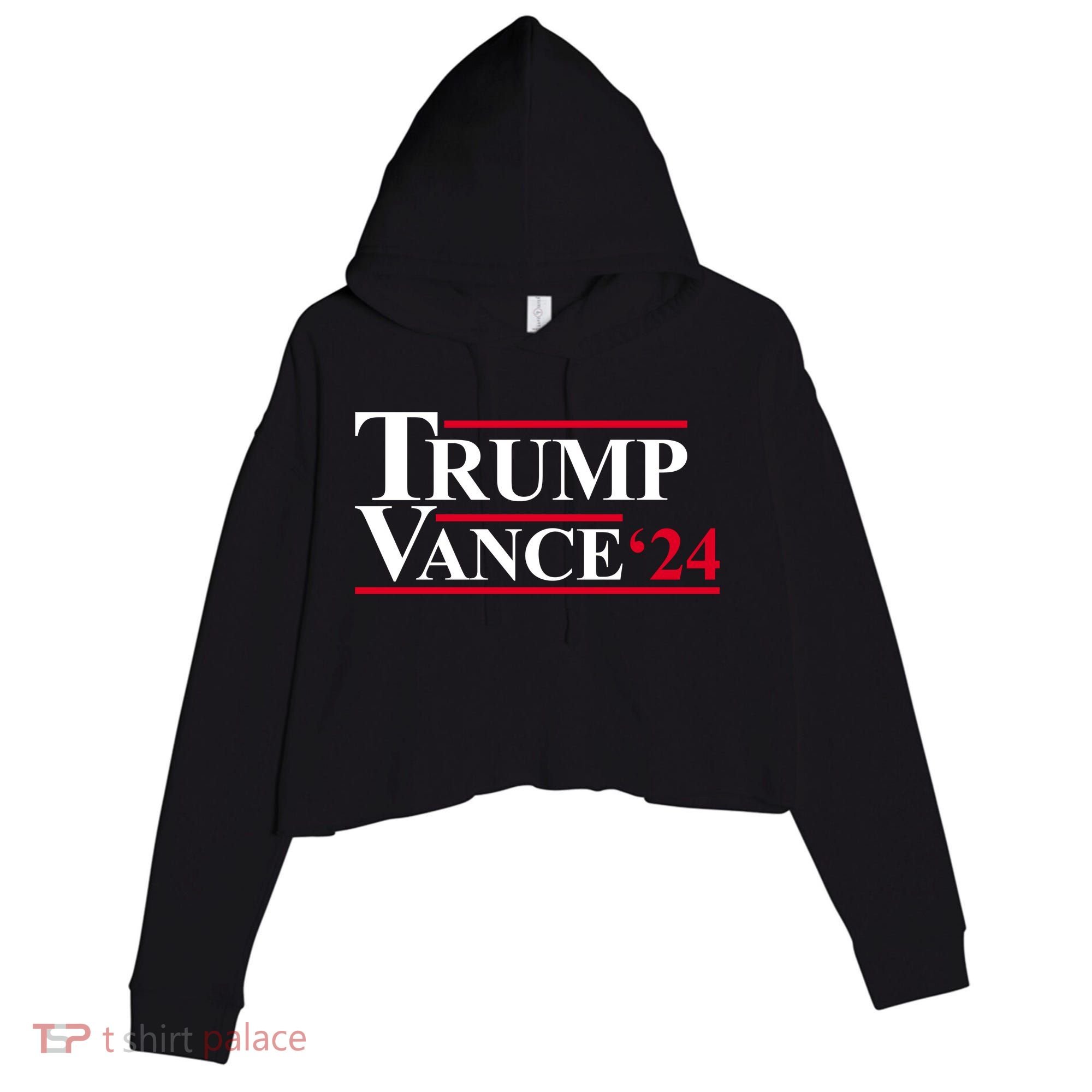 Trump Vance 2024 Election Crop Fleece Hoodie