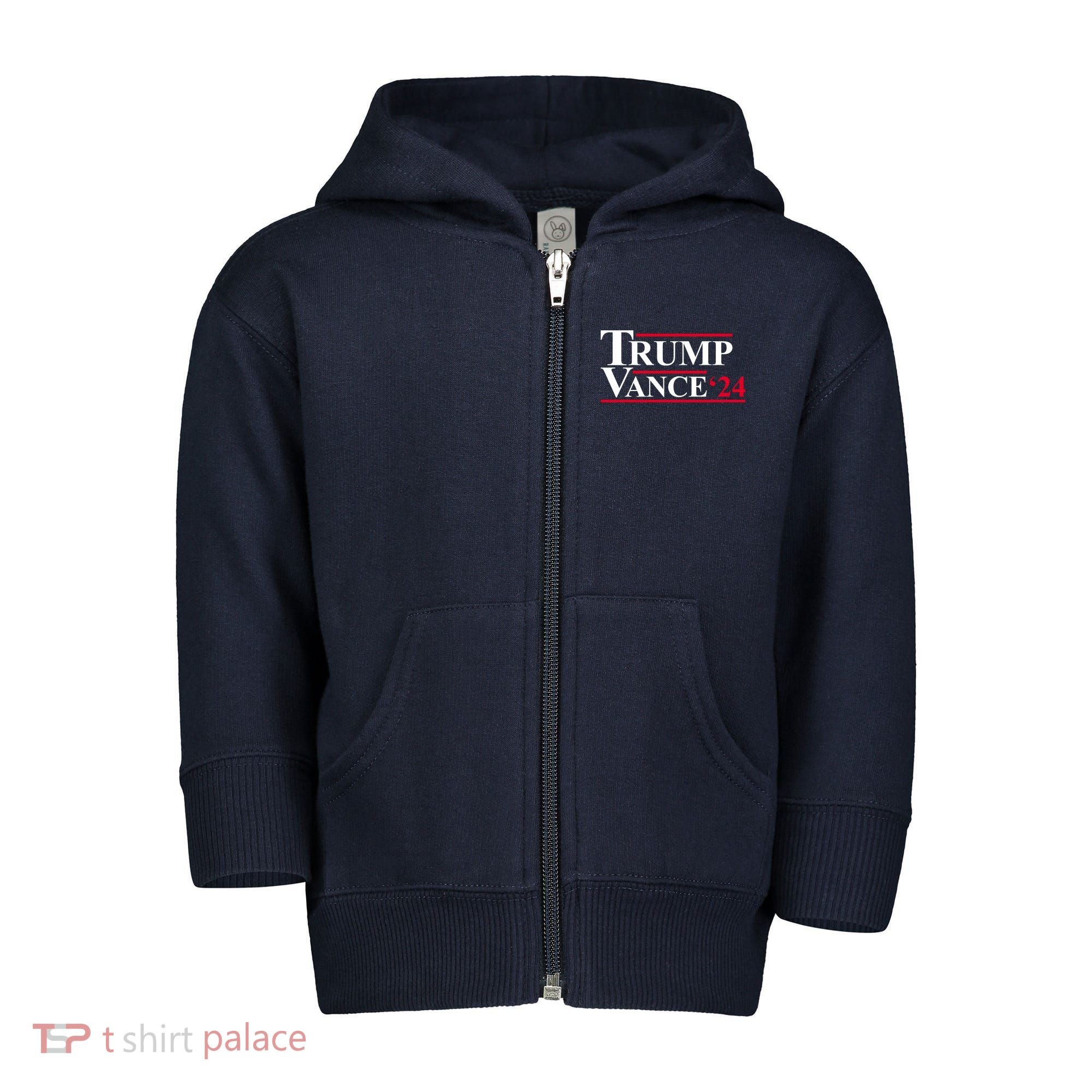 Trump Vance 2024 Election Toddler Zip Fleece Hoodie