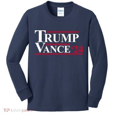 Trump Vance 2024 Election Kids Long Sleeve Shirt