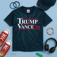 Trump Vance 2024 Election Kids Tie-Dye T-Shirt thumb 2