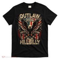 Trump Vance 24 Outlaw Hillbilly Us Flag Vintage Premium T-Shirt thumb 0
