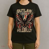 Trump Vance 24 Outlaw Hillbilly Us Flag Vintage Premium T-Shirt thumb 4