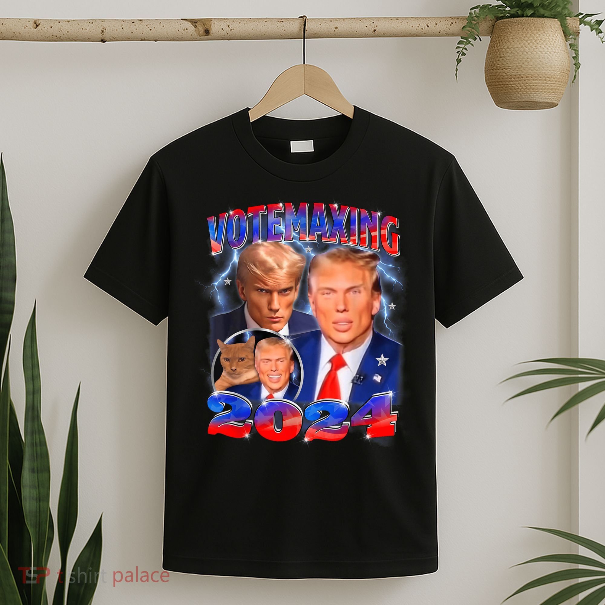 Trump Votemaxing 2024 Looksmaxxing Funny Mewing Meme T-Shirt