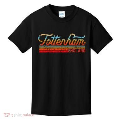 Tottenham Vintage 80s Style Tottenham England Kids T-Shirt