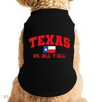 Texas Vs. All Y'All Texas Pride Home State Texas Shape Doggie Tank thumb 0