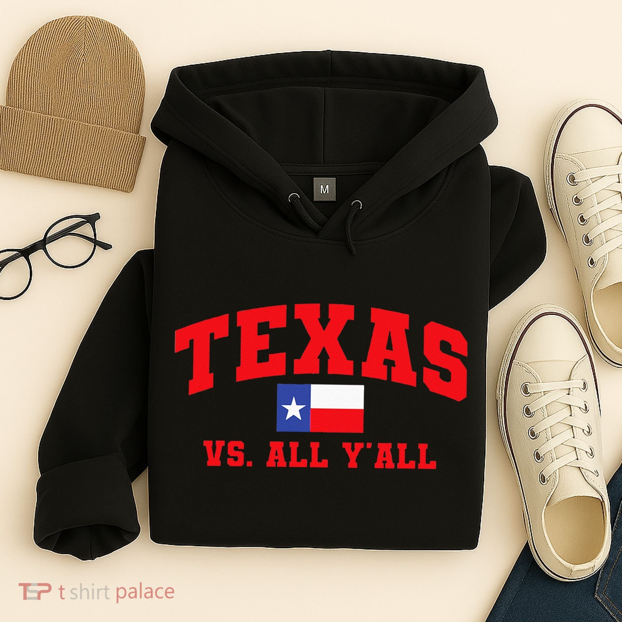 Texas Vs. All Y'All Texas Pride Home State Texas Shape Hoodie