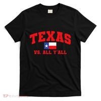 Texas Vs. All Y'All Texas Pride Home State Texas Shape T-Shirt thumb 0