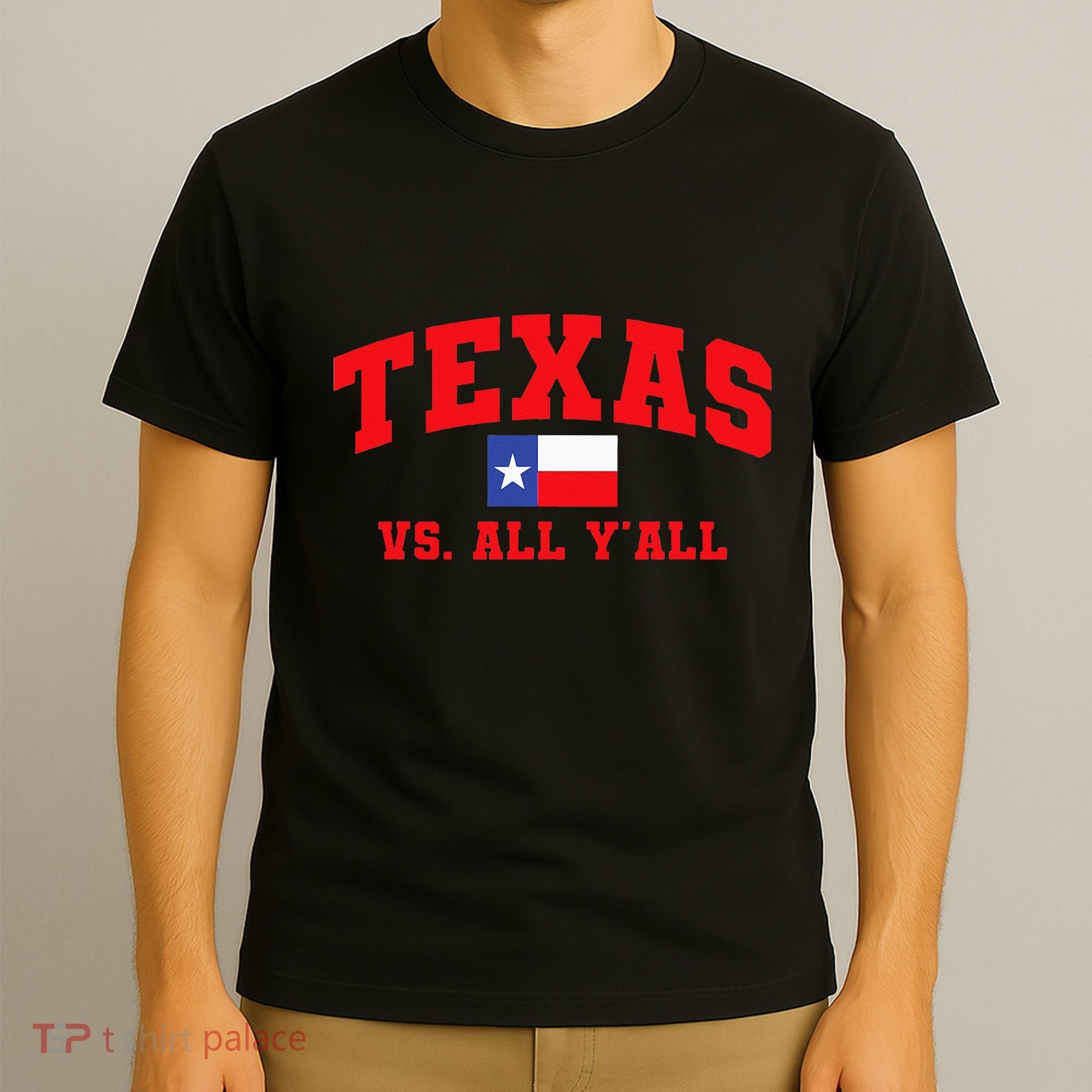 Texas Vs. All Y'All Texas Pride Home State Texas Shape T-Shirt