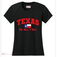Texas Vs. All Y'All Texas Pride Home State Texas Shape Women's Cooling Performance Crew T-Shirt thumb 0