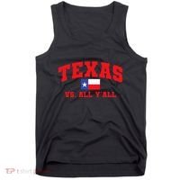 Texas Vs. All Y'All Texas Pride Home State Texas Shape Tank Top thumb 0