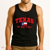 Texas Vs. All Y'All Texas Pride Home State Texas Shape Tank Top thumb 3