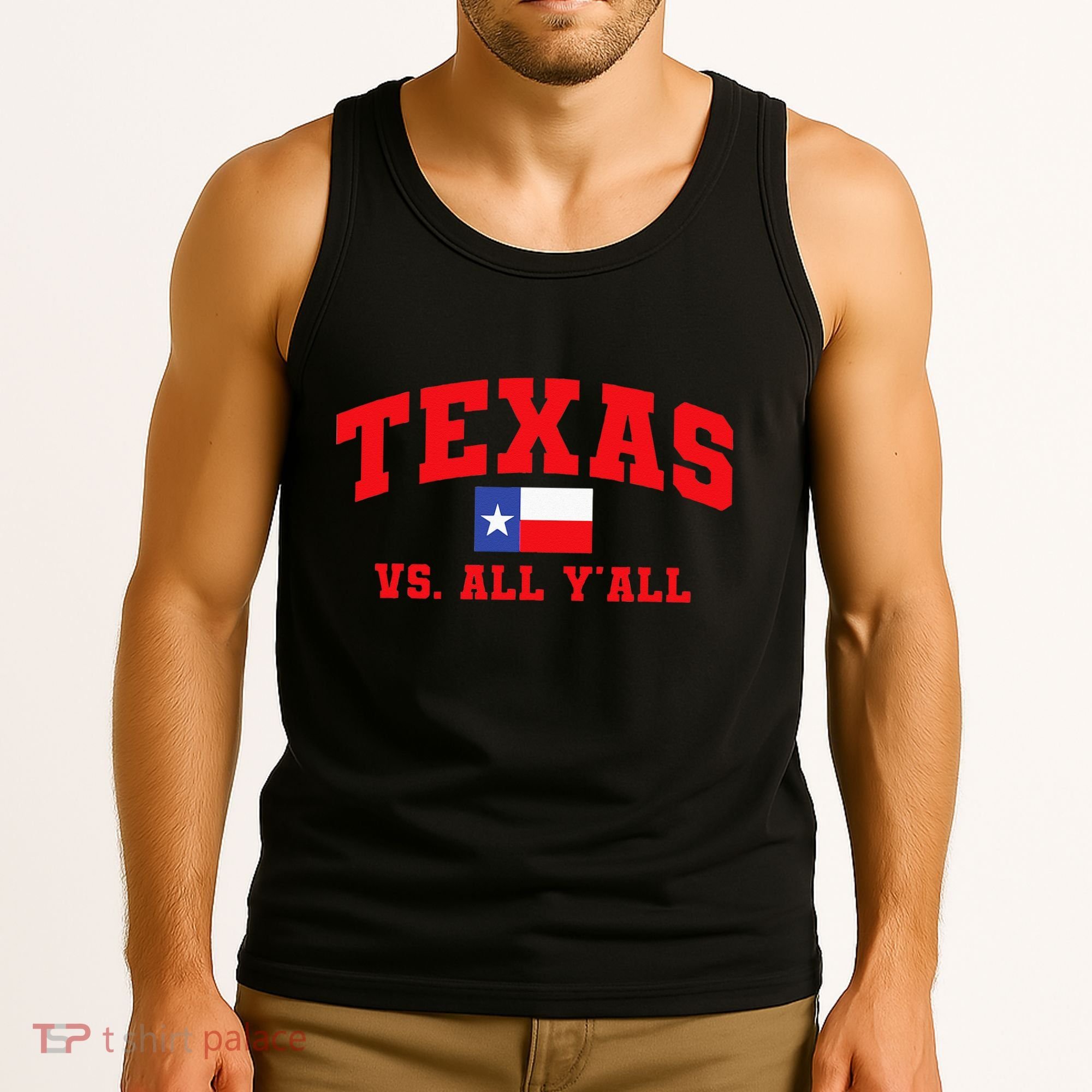 Texas Vs. All Y'All Texas Pride Home State Texas Shape Tank Top