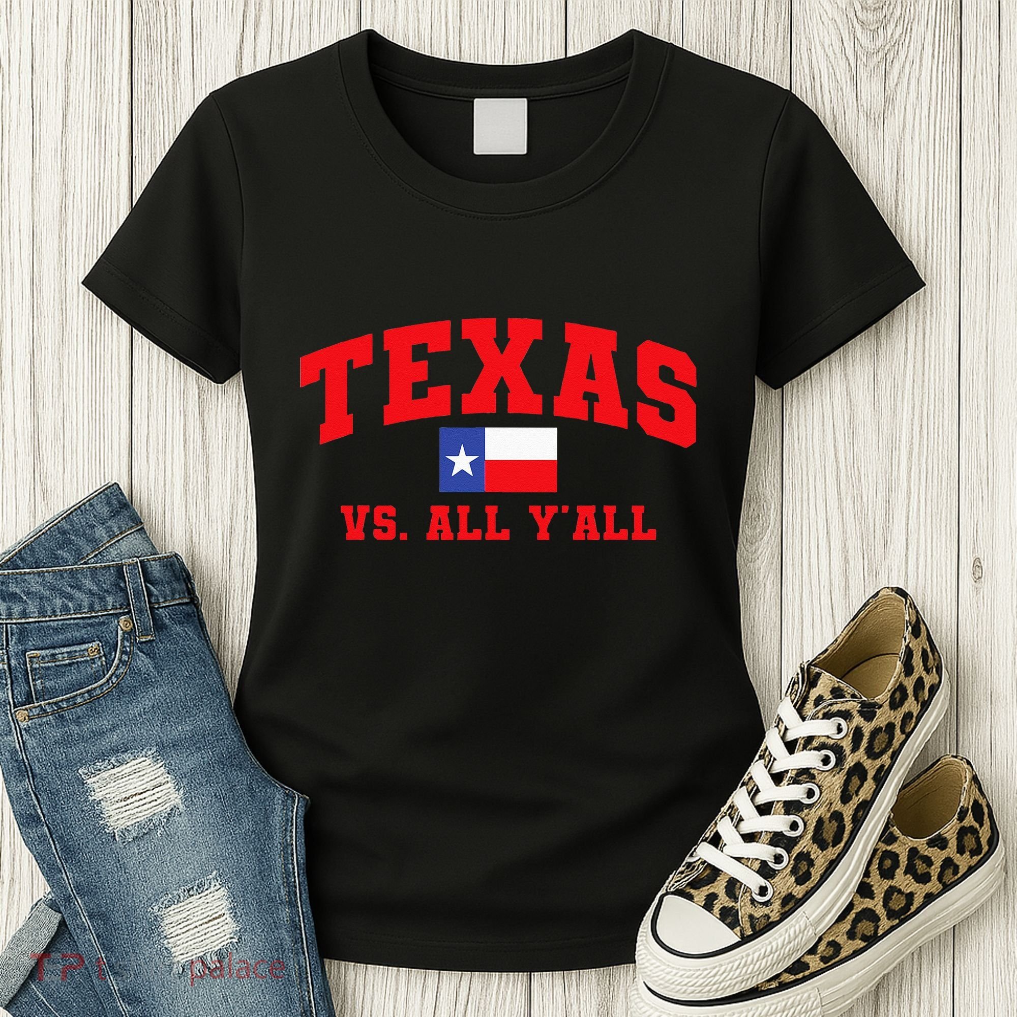 Texas Vs. All Y'All Texas Pride Home State Texas Shape Women's T-Shirt