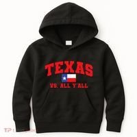 Texas Vs. All Y'All Texas Pride Home State Texas Shape Kids Hoodie thumb 0