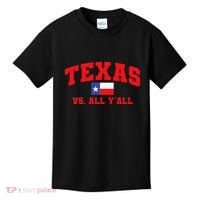 Texas Vs. All Y'All Texas Pride Home State Texas Shape Kids T-Shirt thumb 0