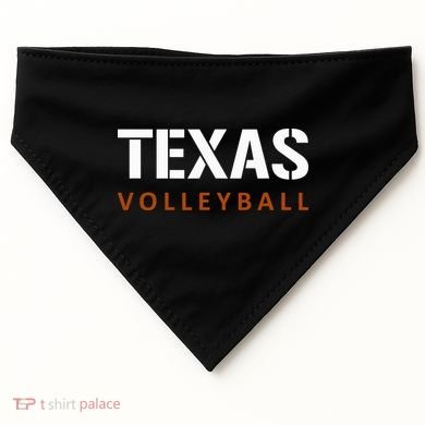Texas Volleyball Block Style USA-Made Doggie Bandana