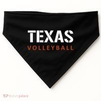Texas Volleyball Block Style USA-Made Doggie Bandana thumb 0