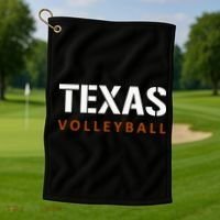 Texas Volleyball Block Style Golf Towel thumb 1