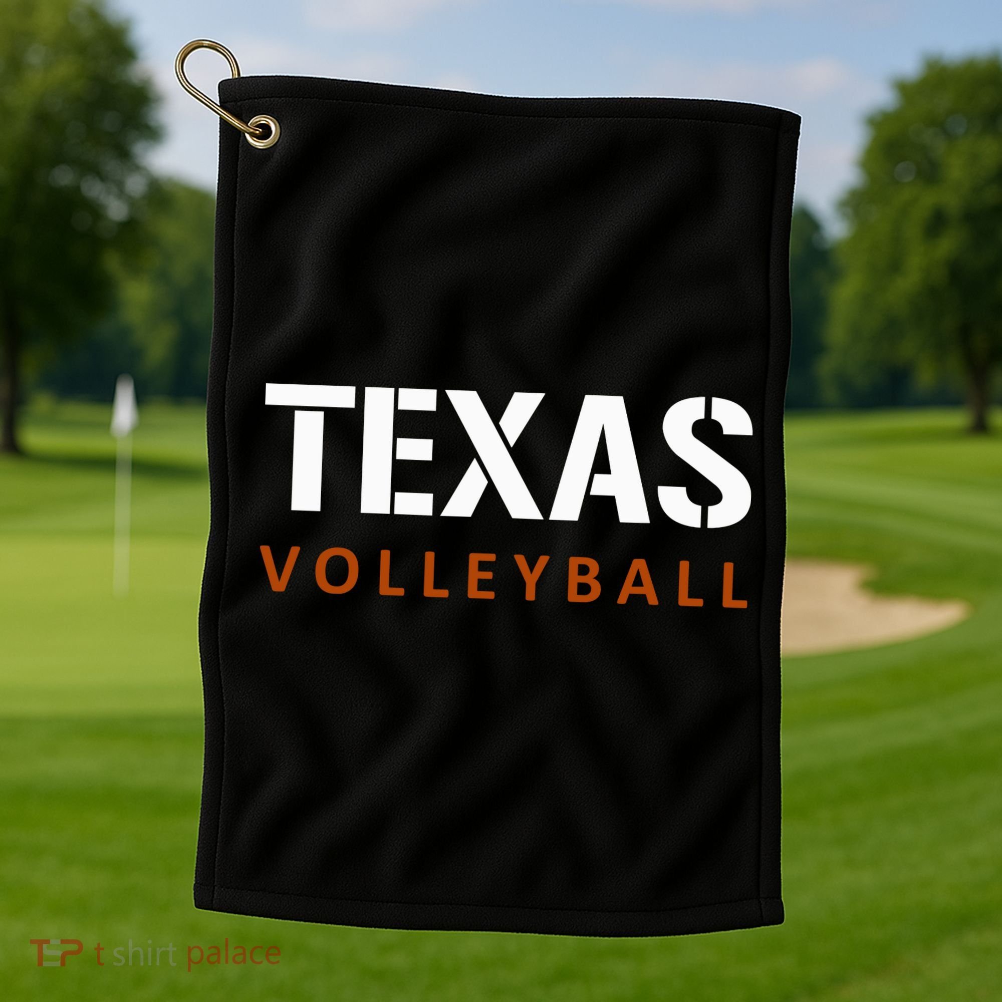 Texas Volleyball Block Style Golf Towel