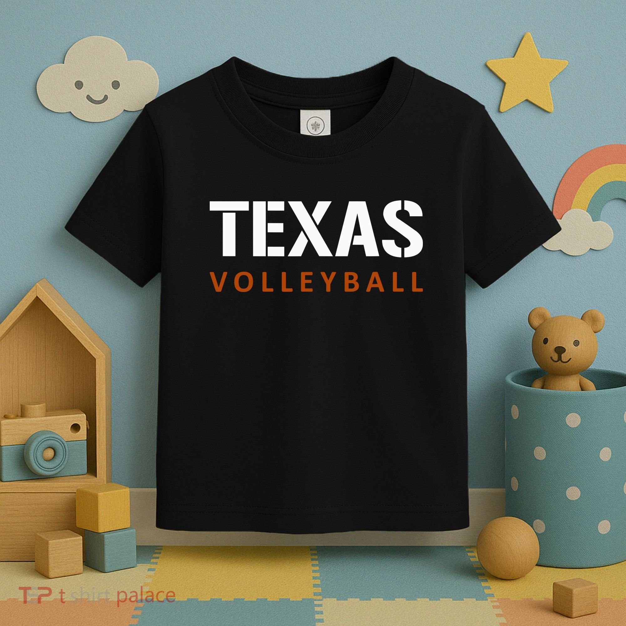 Texas Volleyball Block Style Toddler T-Shirt