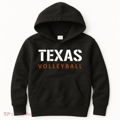 Texas Volleyball Block Style Kids Hoodie