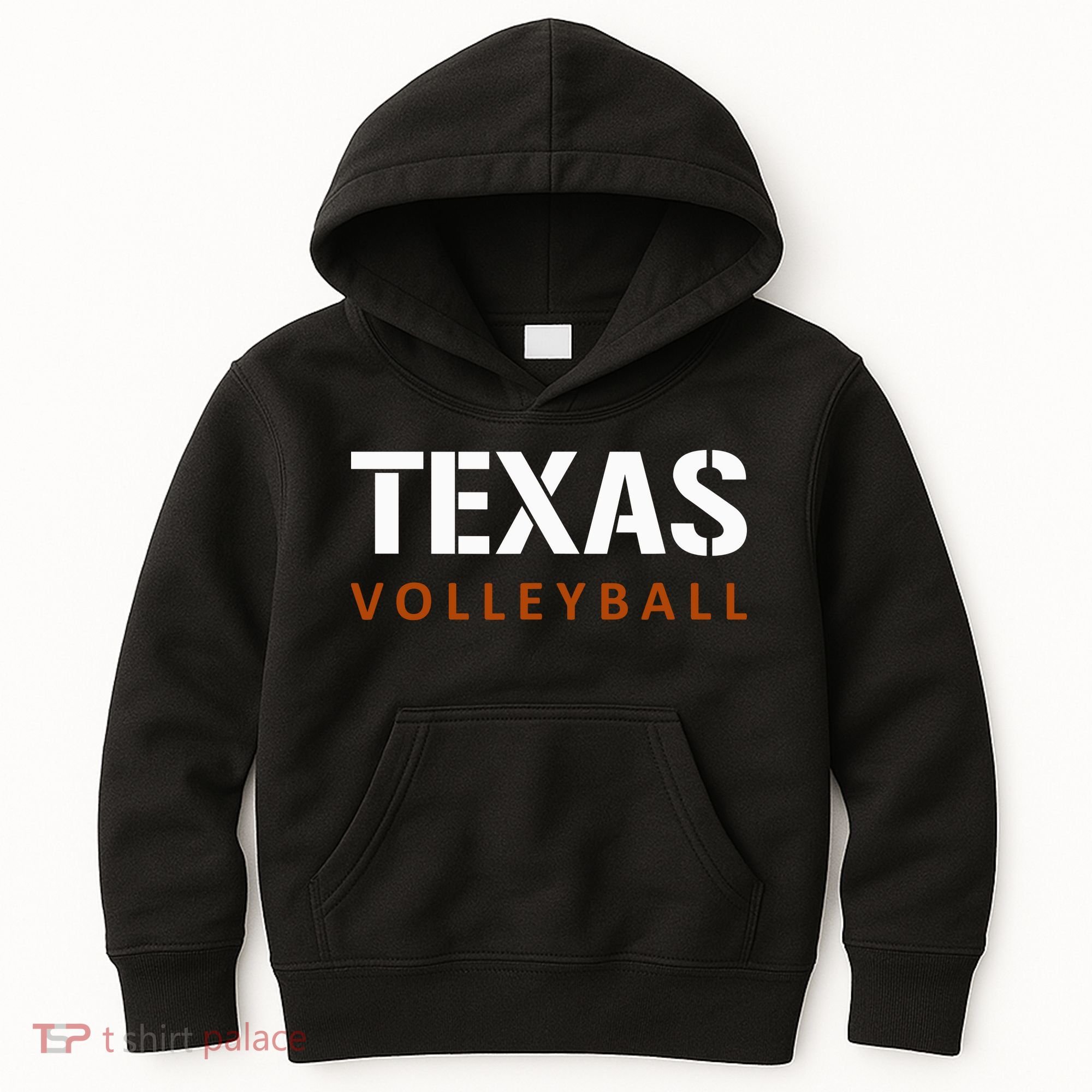 Texas Volleyball Block Style Kids Hoodie