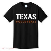 Texas Volleyball Block Style Kids T-Shirt thumb 0