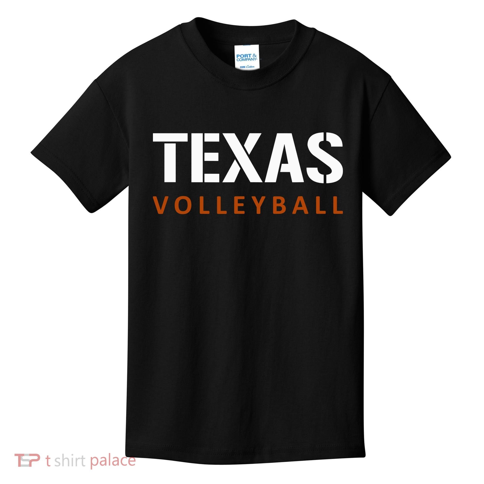 Texas Volleyball Block Style Kids T-Shirt