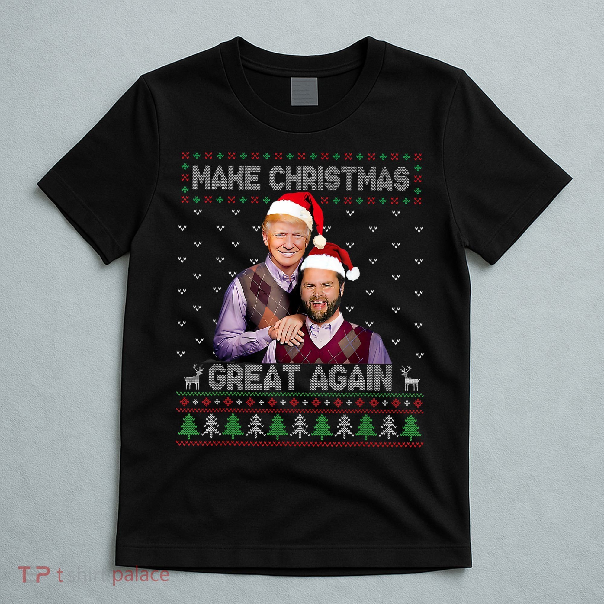 Trump Vance Brothers Make Christmas Great Again Santa T-Shirt