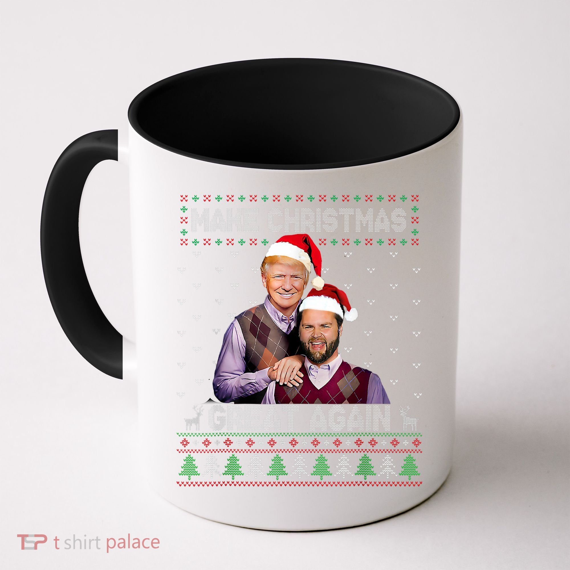 Trump Vance Brothers Make Christmas Great Again Santa Coffee Mug