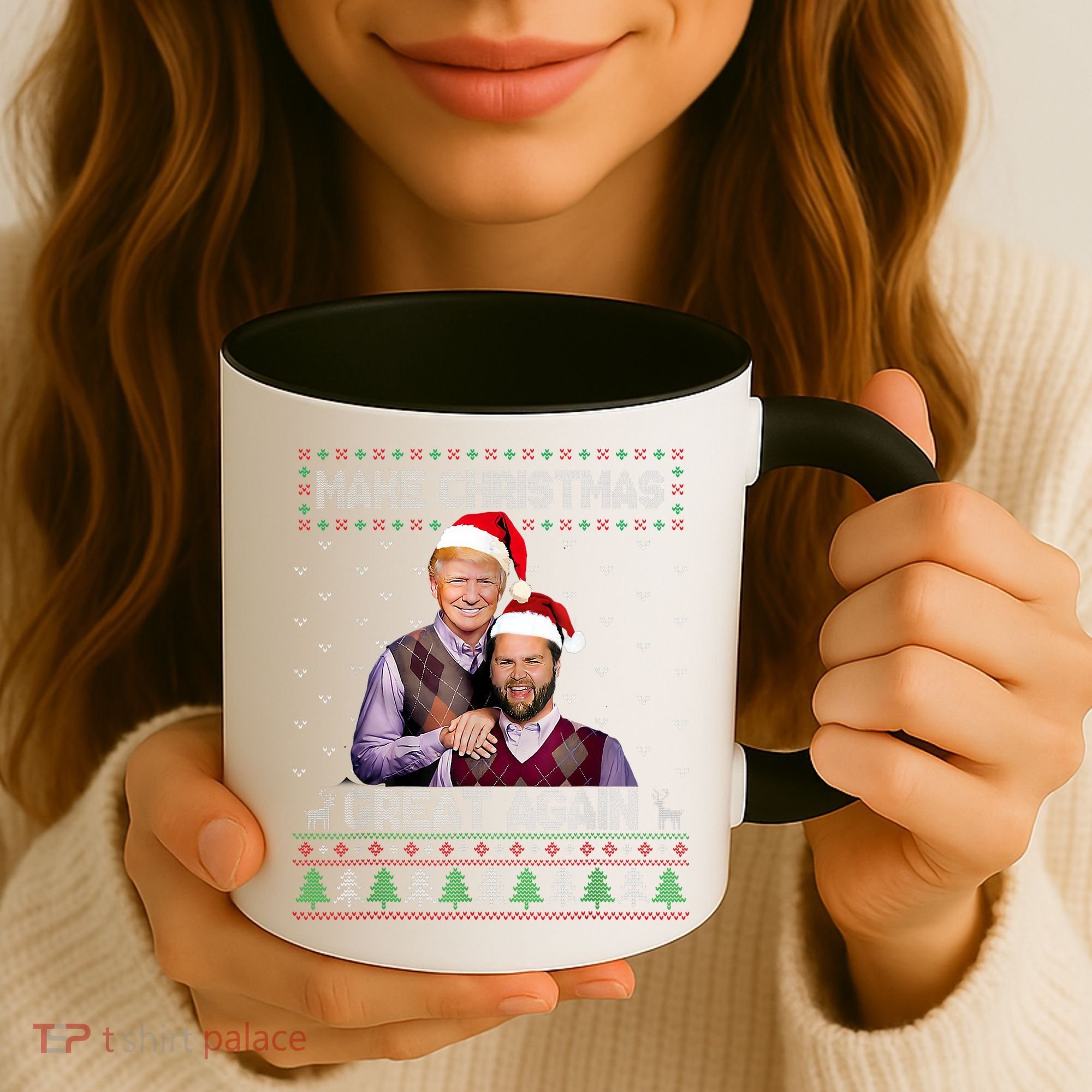 Trump Vance Brothers Make Christmas Great Again Santa Coffee Mug