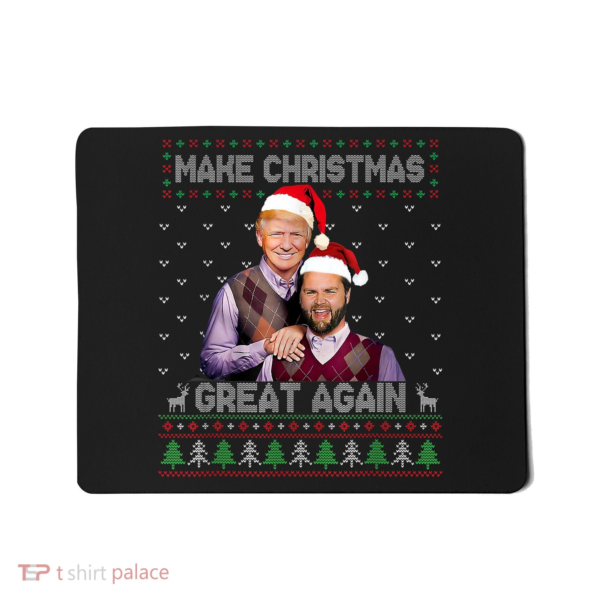 Trump Vance Brothers Make Christmas Great Again Santa Mousepad