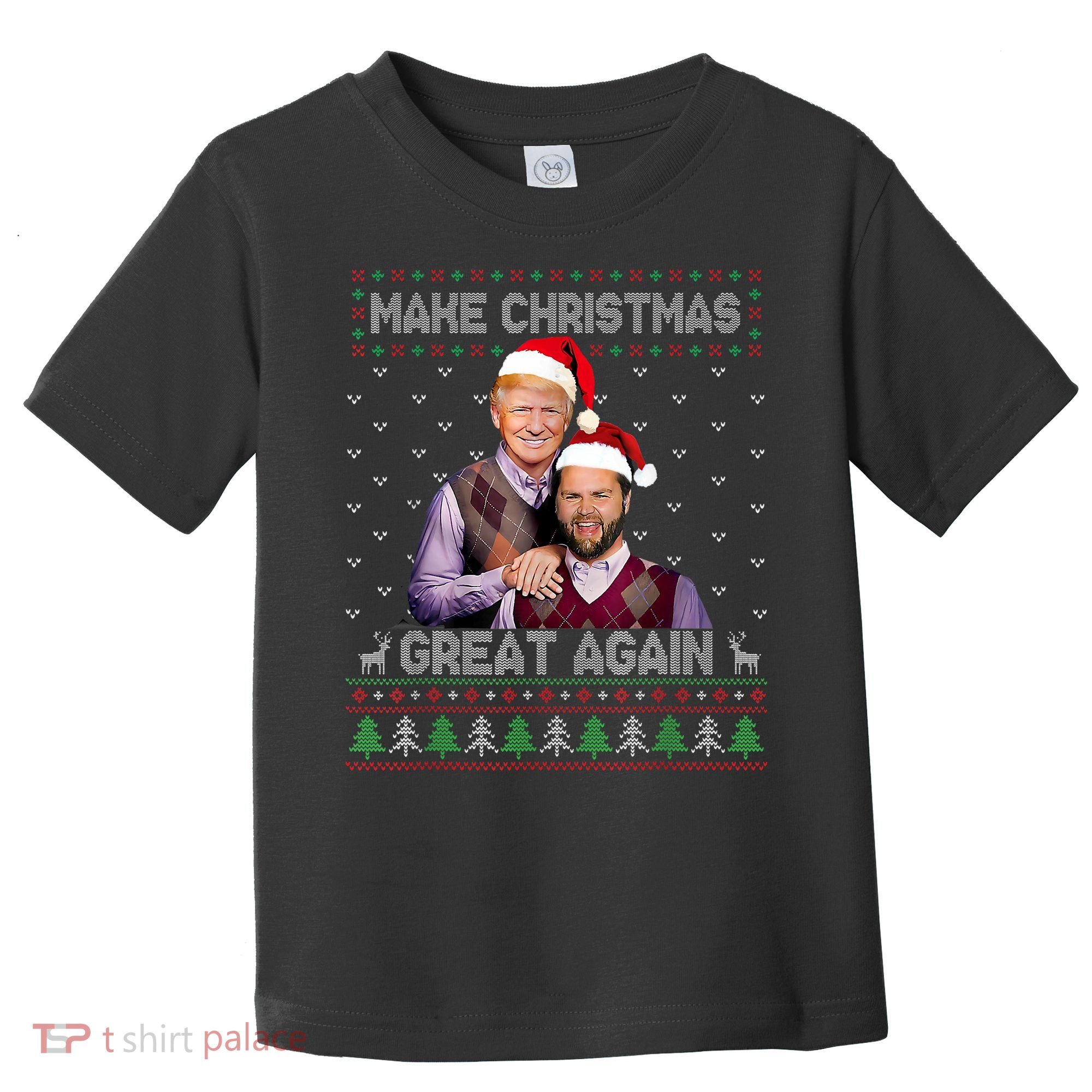 Trump Vance Brothers Make Christmas Great Again Santa Toddler T-Shirt
