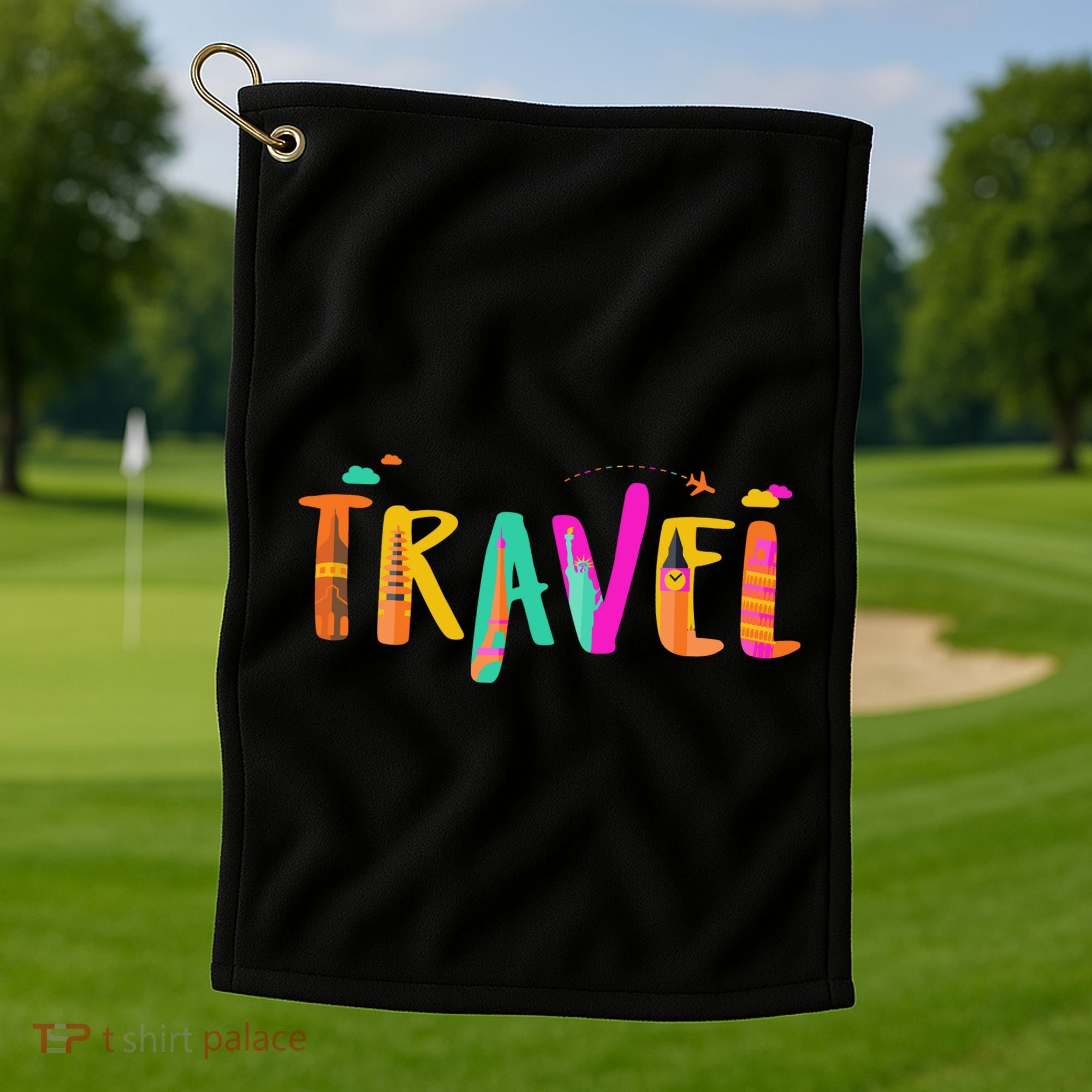 Travel Vacation Cute Gift Golf Towel
