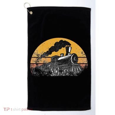 Train Vintage Distressed Retro Engineer Engine Conductor Golf Towel