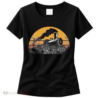 Train Vintage Distressed Retro Engineer Engine Conductor Women's T-Shirt