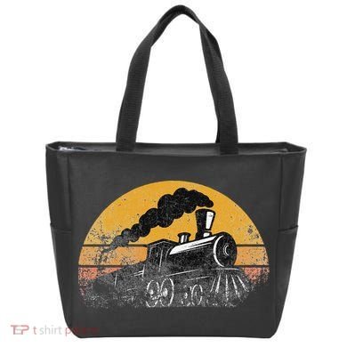Train Vintage Distressed Retro Engineer Engine Conductor Tote Bag