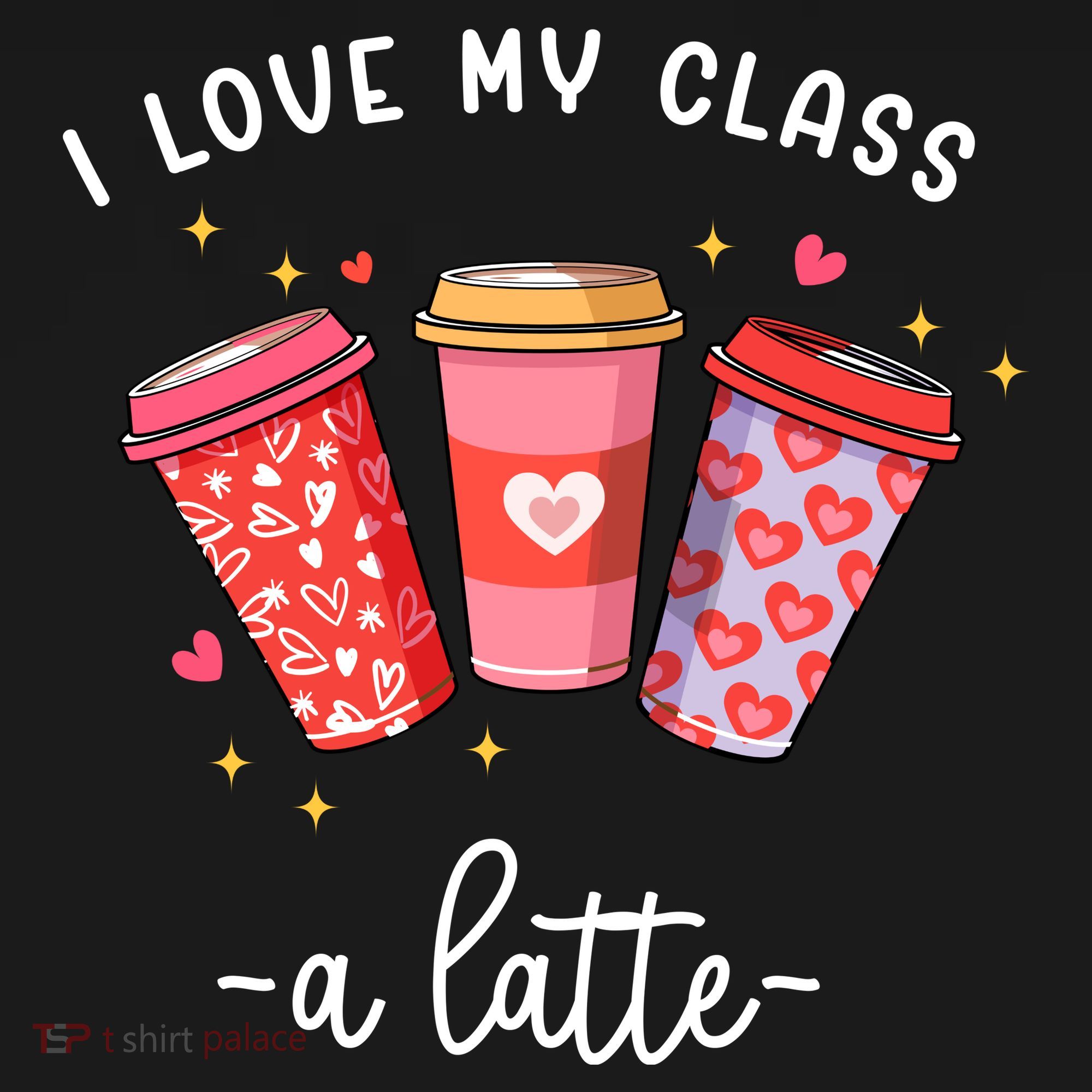 Teachers Valentine Day I Love My Class A Latte Coffee Mousepad