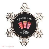 Teachers Valentine Day I Love My Class A Latte Coffee Ornament thumb 0