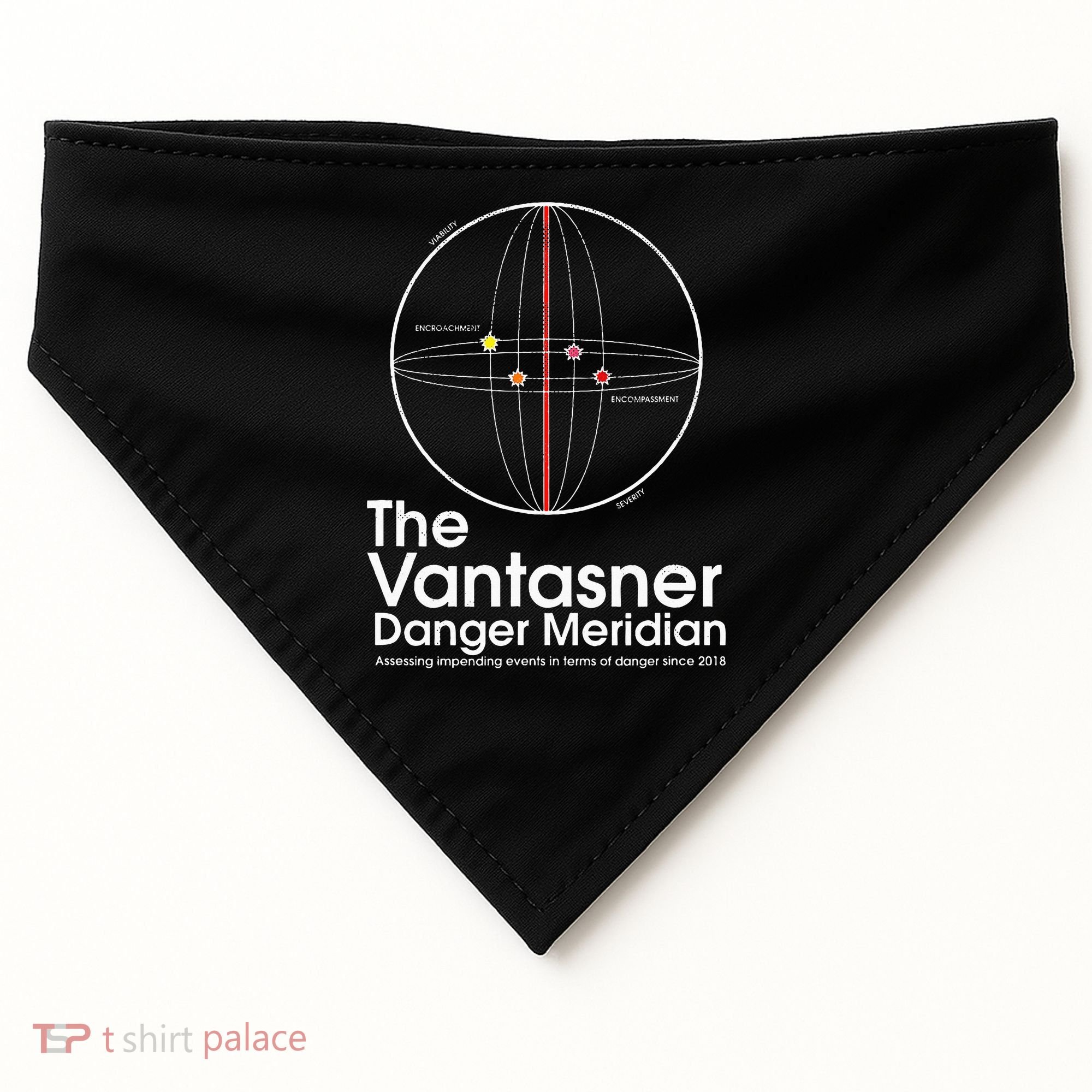 The Vantasner Danger Meridian For Conditions Grave USA-Made Doggie Bandana