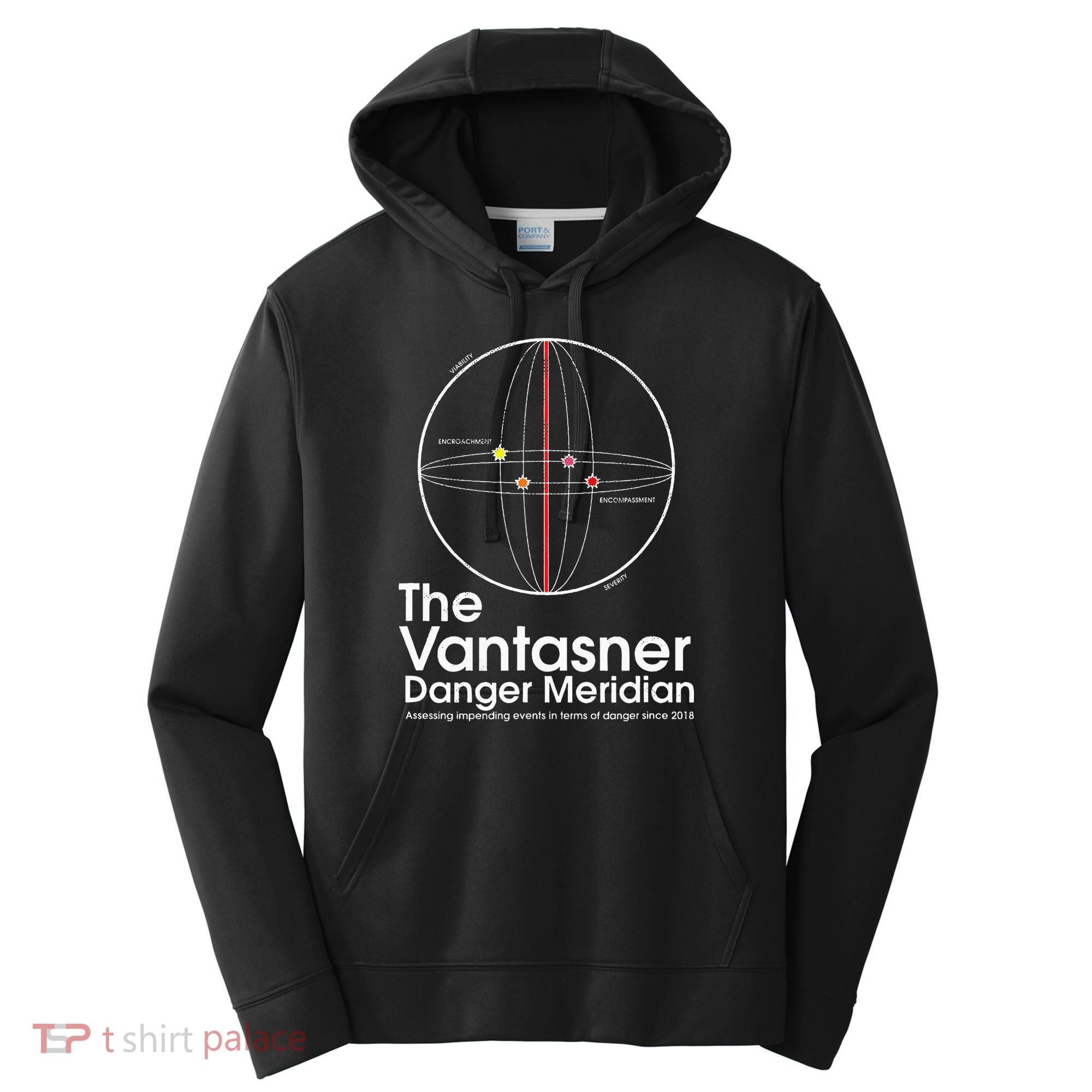 The Vantasner Danger Meridian For Conditions Grave Performance Fleece Hoodie