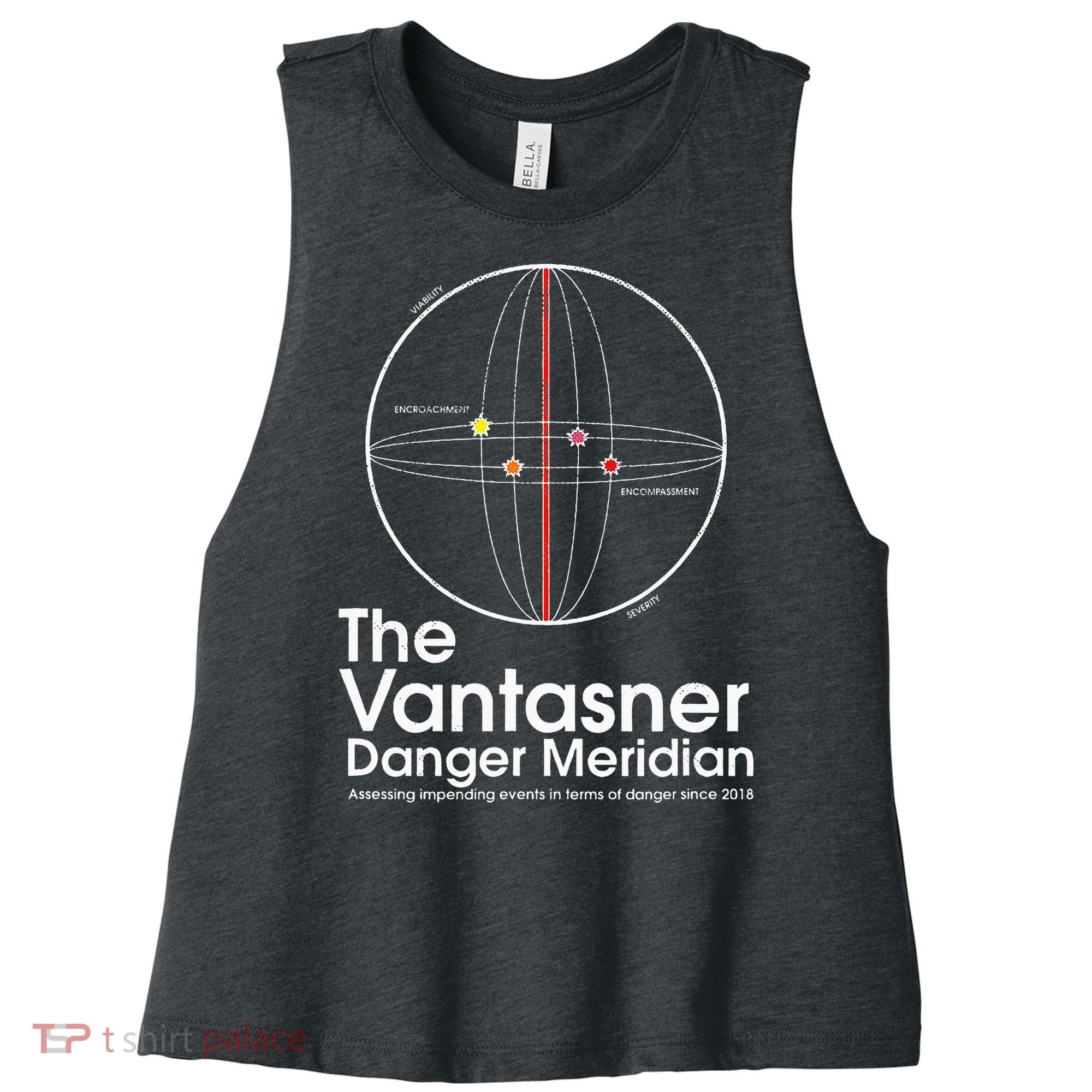 The Vantasner Danger Meridian For Conditions Grave Women's Racerback Cropped Tank