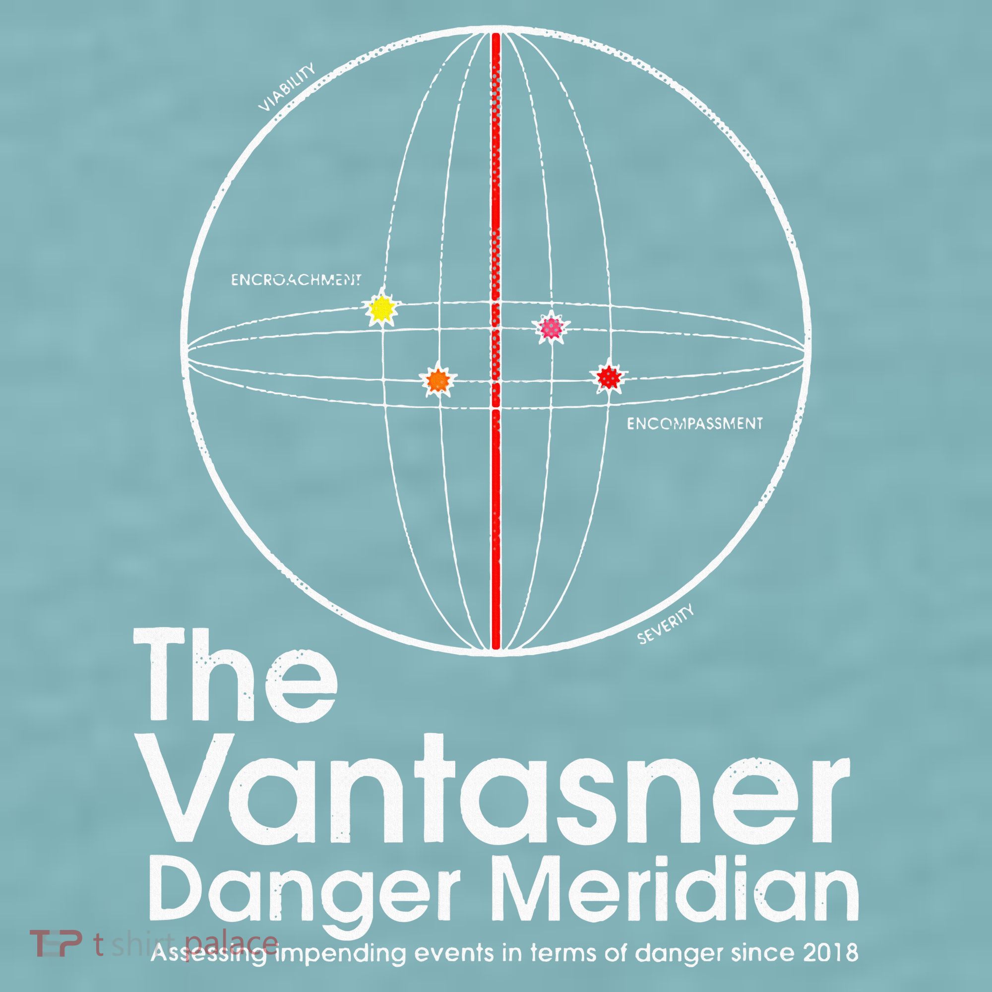 The Vantasner Danger Meridian For Conditions Grave Sueded Cloud Jersey T-Shirt