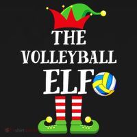 The Volleyball Elf Matching Volleyball Player Christmas Sweatshirt thumb 3