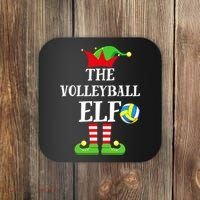 The Volleyball Elf Matching Volleyball Player Christmas Coaster thumb 0